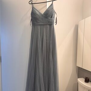 Jenny Yoo Gray Maxi Dress
